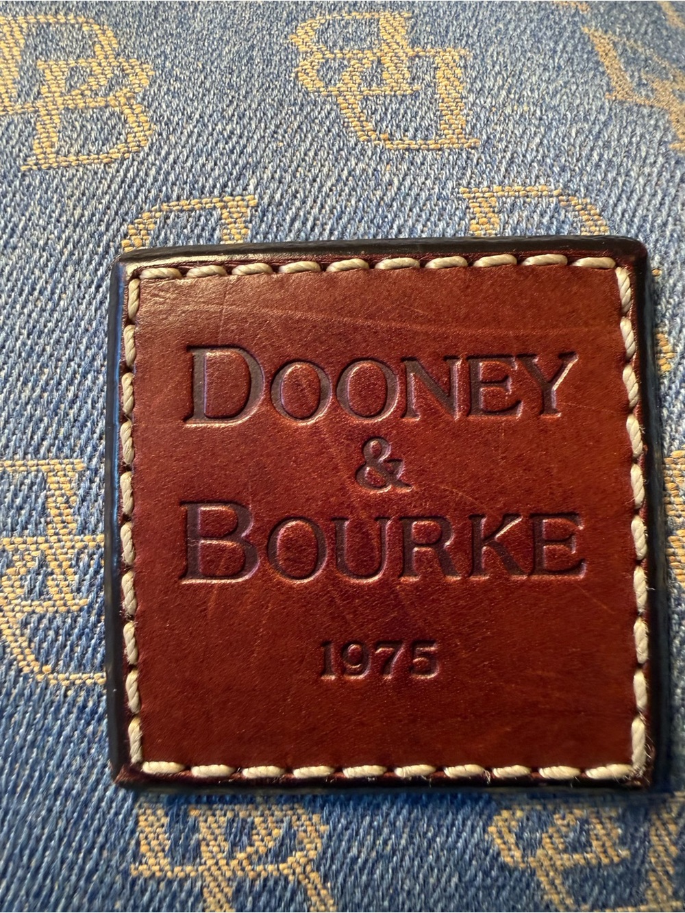Dooney & Bourke Blue Denim Logo Shoulder Bag with Wallet and Wristlet - Picture 11 of 16